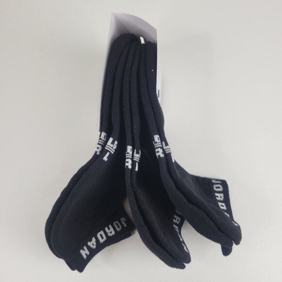 Nike Jordan Everyday No Show 3 Pack Socks Dri-Fit Black SZ Men 8-12 - Picture 4 of 7